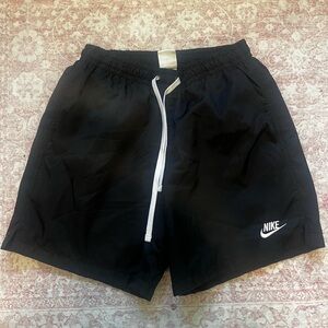 Nike boys Black Swim/Training Shorts with White Logo